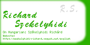 richard szekelyhidi business card
