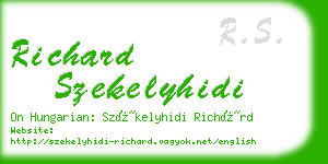 richard szekelyhidi business card